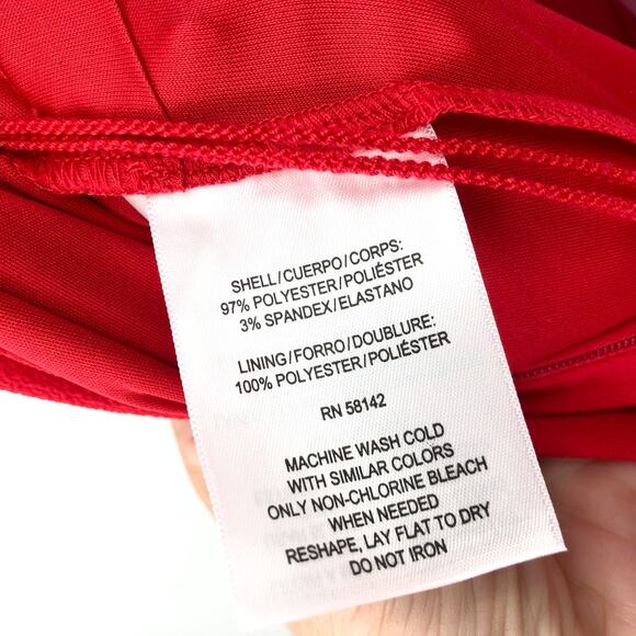 LONDON TIMES Jewel Neck High Low Popover Jumpsuit Size 4 Jalapeno Red NWOT - Picture 10 of 12